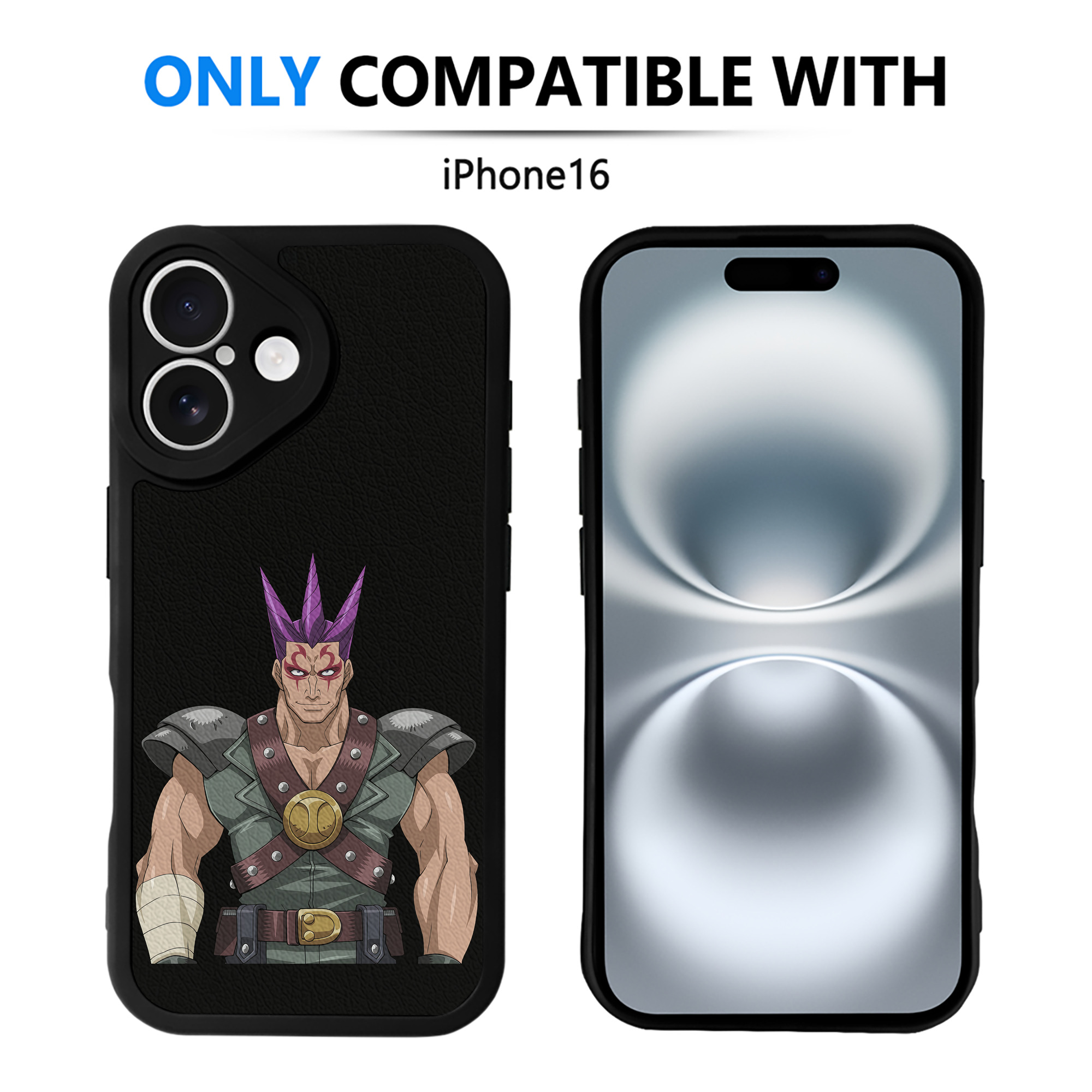 （画像用） 遊☆戯☆王 Yu-Gi-Oh! 【iPhone 16シリーズ対応】シリコンスマホケース（レザー調） 材質：シリコン
